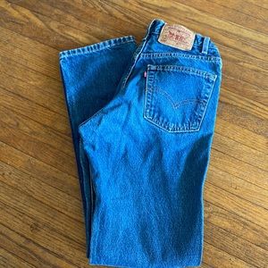 vintage dark wash 505 levi’s